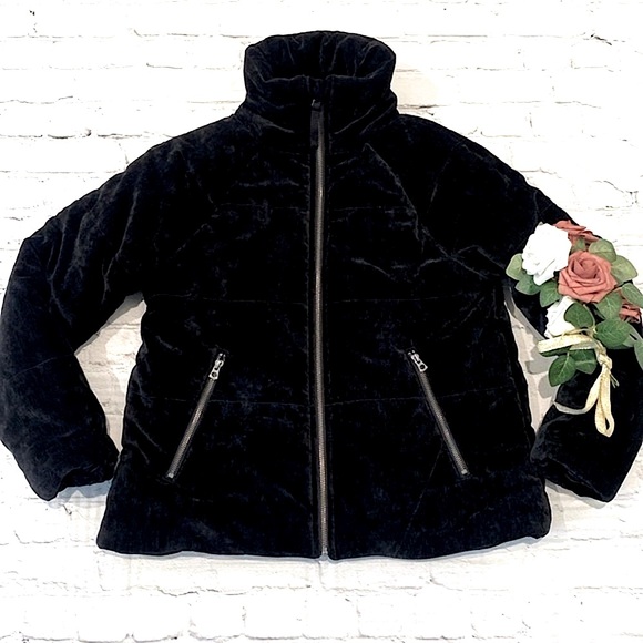 Dylan Vintage Velvet Puffer Jacket - Picture 1 of 13